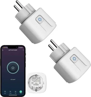 Obrázek produktu pro Chytrý spínač ZigBee s časovačem a počítadlem – aplikace Tuya a hlasové ovládání – monitor spotřeby energie – balení po 2 kusech – kompatibilní s Amazon Alexa