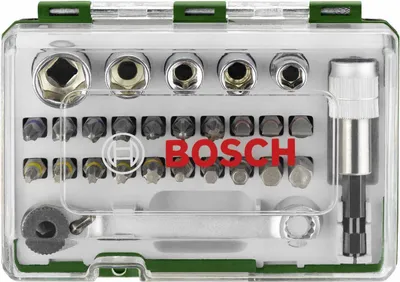 Zdjęcie produktu dla Bosch 2 607 017 160, 27 szt., Pozidriv, Torx, PH 1, PH 2, PH 3, 4,5,6 mm, T10, T15, T20, T25, T30, 3,4,5,6 mm