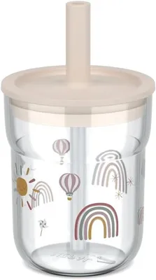 Obrázek produktu pro Mepal Mio Kleinkinder Trinken dětská sklenice na pití mio 250 ml mit trinkhalm - sunshine & rainbow Ø77 x 135 108023065245