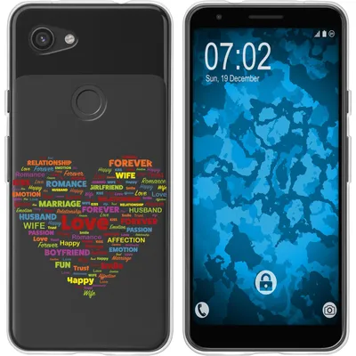 Produktbild von PhoneNatic Case kompatibel mit Google Pixel 3a XL Silikon-Hülle pride Herz M5