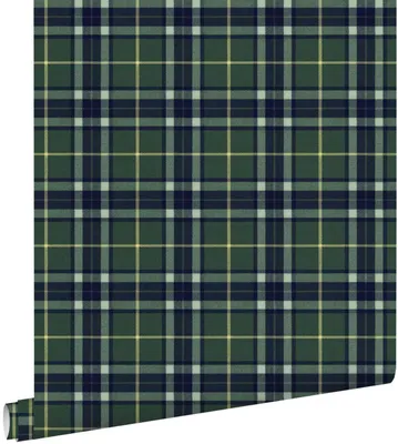 Produktbild von ESTAhome Tapete Karomuster Grün, Blau und Gelb 50 x 900 cm