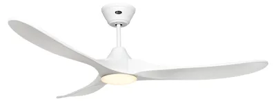 Image de Ventilateur de plafond à basse consommation avec éclairage LED et télécommande Eco Genuino-L 152 cm Blanc mat
