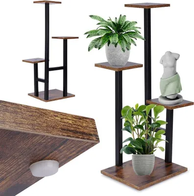 Produktbild von Metallblumenständer, 4-stufig, mehrstöckiger Ständer für Blumentöpfe, Pflanzen, Blumen