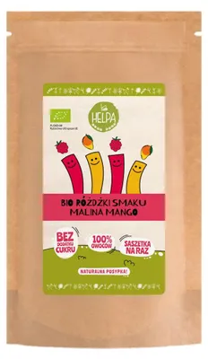 RÓŻDŻKI SMAKU MIX MALINA - MANGO (LIOFILIZOWANE OWOCE) BIO (10 x 2 g) 20 g - HELPA