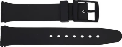 Produktbild von JuwelmaLux Uhrenband aus Kunststoff Schwarz JL28-10-1074 18 mm