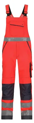 Produktbild von Dassy Warnschutz Latzhose Malmedy 400156 PESCO74 STANDARD Gr. 53 neonrot/zementgrau