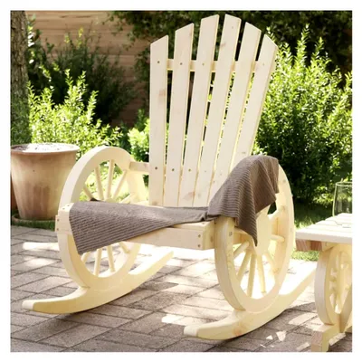 Produktbild von Adirondack-Stühle für den Außenbereich, Schaukelstühle, 2 Stück, aus Tannenholz