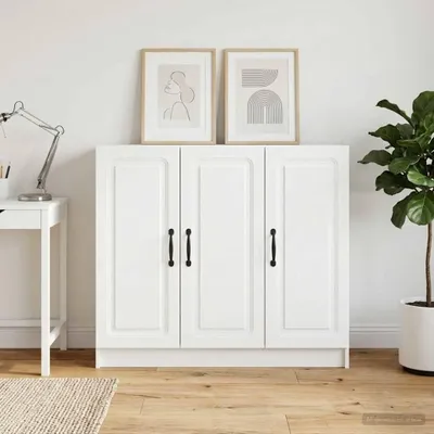 Obrázok produktu pre Komoda vidaXL, biela, 89 x 34,5 x 77 cm, drevotrieska