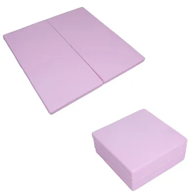 Obrázek produktu pro Gymnastický podložka Satellite, rozměry 100x100x5 cm, čtyřdílná - růžová