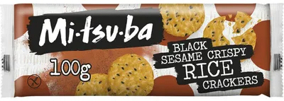 Immagine prodotto di Mitsuba Black Sesame Thin Crackers 100g – Snack croccanti e leggeri al sesamo