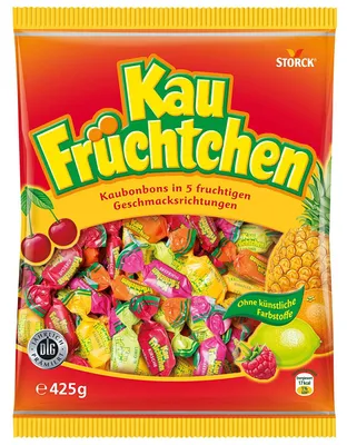 Zdjęcie produktu dla Storck Kau Früchtchen cukierki do żucia w 5 smakach 425g