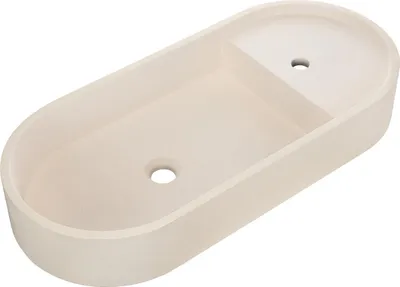 Produktbild von Aufsatzwaschbecken L.80 x H.12 x T.36,5 cm beige Beton LUCIA
