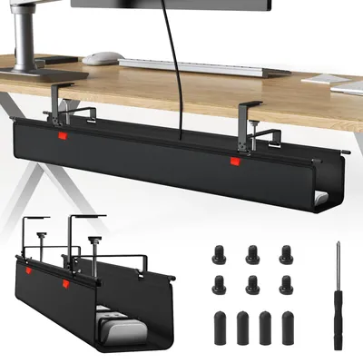 Produktbild von Kabelbox für unter den Schreibtisch – 90 cm breit – Kabelmanagement-Organizer – für Büro und Homeoffice