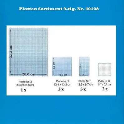 Produktbild von Platten Sortiment für Stick it® Mini Stecksystem 9-tlg. Nr. 40108