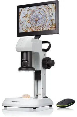 Produktbild von Bresser LCD-Mikroskop Analyth, 5 Helligkeitsstufen, 22,5 cm Display, 5809100, Weiß