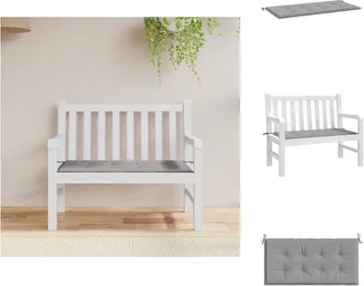 Produktbild von vidaXL Gartenbank-Auflage Grau 120x50x3 cm Oxford-Gewebe -  Sitzpolster