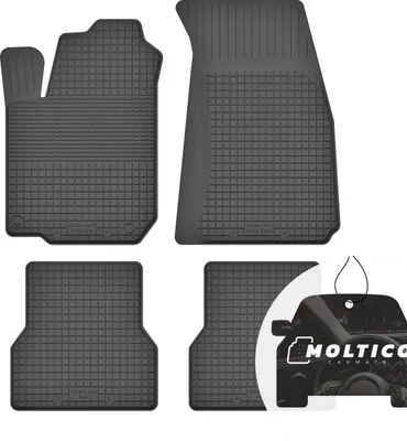 Produktbild von Gummimatten mit Rand Auto Fußmatten Gummi Automatten Passgenau 4-teilig Set - passend für Renault Clio III 2005-2012