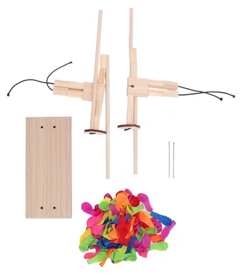 Produktbild von Fechtpuppen, lustig, aufregend, interaktiv, handgefertigt, 2-Spieler-Ballonmann aus Holz, Kampf um Spielzeug
