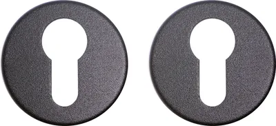 Produktbild von Runde Klickrosette für Profilzylinder Schwarz - pro Set