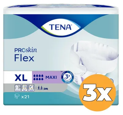 Produktbild von 3x Tena ProSkin Flex Maxi Extra Large (21 Stück)