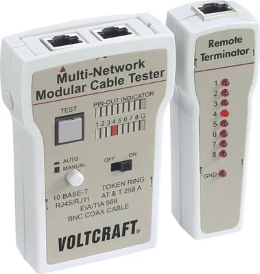Produktbild von Kabeltester CT-2 VOLTCRAFT CT-2 Geeignet für RJ-45, BNC, RJ-11