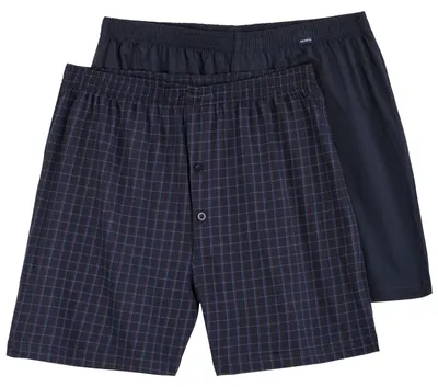 Produktbild von Adamo 2er-Pack Boxershorts Übergröße navy/kariert