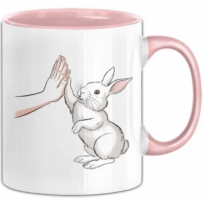 Produktbild von Hasen Papa Mama Tasse Geschenkidee Für Hasen-Liebhaber Und Besitzer (Rosa)