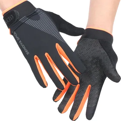 Produktbild von Outdoor-Sporthandschuhe für Damen und Herren: Dünne, atmungsaktive Handschuhe aus Eisseide mit Touchscreen-Funktion, elastisch, geeignet für Bergsteigen, Radfahren, Autofahren und Laufen.
