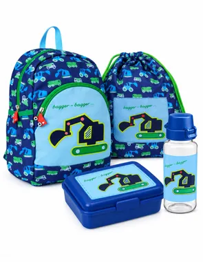 Produktbild von BAGGER Rucksack Set 4-teilig Die Spiegelburg "wenn ich mal groß bin..." Rucksack mit Brustgurt für Kinder ab 2 Jahren