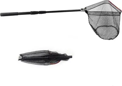 Produktbild von Faltbares Fischernetz 130 cm - Teleskopnetz mit ausziehbarem Griff