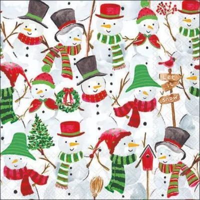 Produktbild von Weihnachten - Cocktail Servietten 25 x 25 cm – 3-lagig – 15