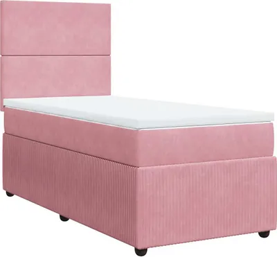 Produktbild von vidaXL Boxspringbett mit Matratze Rosa 100x200 cm Samt