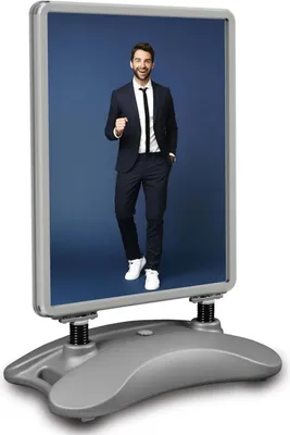 Produktbild von Kundenstopper Hampton Serie / Outdoor Silbern / Hampton / A0