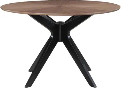 Produktbild von Miliboo - Runder Design-Esstisch mit Walnussfurnier D120 cm DIELLI