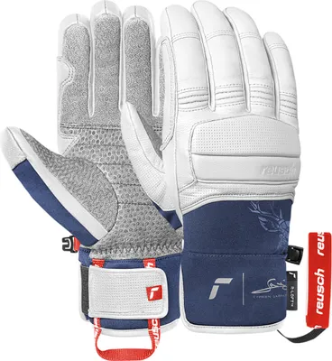Produktbild von Reusch Fingerhandschuhe Cyprien Sarrazin Extra warm, winddicht, extra atmungsaktiv 1027 white/dress blue 10