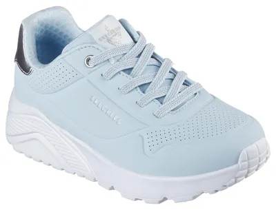 Produktbild von Skechers Mädchen UNO Lite Turnschuhe, Light Blue Synthetic/Silver Trim, 27.5 EU