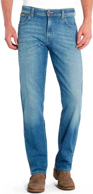 Immagine prodotto di WRANGLER - Jeans da uomo - Modello Authentic Straight Fit - Texas - Effetto vissuto/consumato