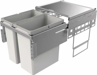 Obrázek produktu pro Naber Cox® Base 460 S/500-2, odpadkový koš pro přední výsuvy, světle šedý