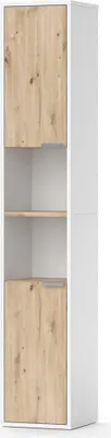 Obrázek produktu pro Koupelnová skříňka Vicco Henri Bílá 30 x 165 cm s dvířky a otevřenými přihrádkami, Model 40822