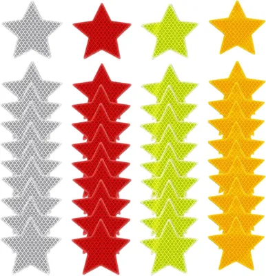 Produktbild von 40 Stück Reflektoraufkleber, reflektierende Aufkleber, Zubehör, Reflektorstreifen, Speichenreflektoren für Fahrräder, Kinder, für E-Bikes, Kinderwagen