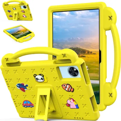 Produktbild von Schutzhülle für Blackview Tab 90 WiFi/Teclast P50 11-Zoll Niedliche Hülle für Kinder, Stoßfest mit Griff und Ständer Gelb