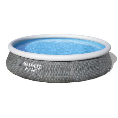 Image de Kit piscine hors sol Ø 396 x 84 cm rotin