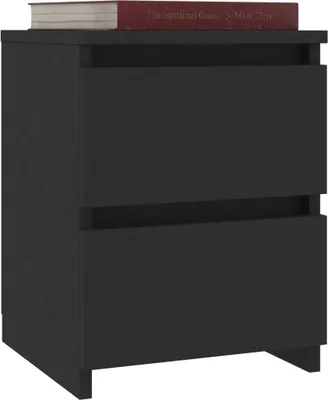 Produktbild von " "2er Set Nachttisch Modernes - Nightstand/Nachtschrank für Schlafzimmer - Schwarz 30×30×40 cm Holzwerkstoff NeuMöbel 6741177