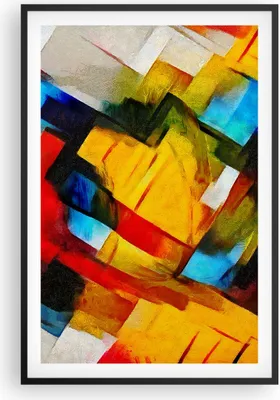 Produktbild von Gerahmtes Poster - Schwarzer Rahmen - Abstraktion modern - 61x91,5 cm - Wand Bild - Wanddeko - Wandbilder - Kunstposter - Wandposter - Bilderrahmen - Bilder - Kunstdruck - Wandbild - P2BPA61x91-3451