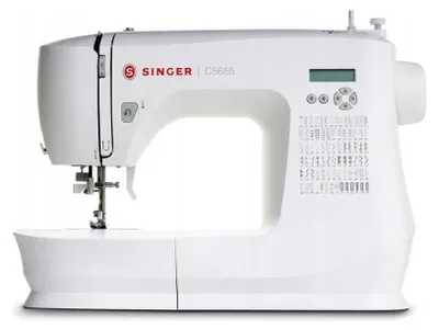 Image de Machine à coudre SINGER C5655, de couleur blanche