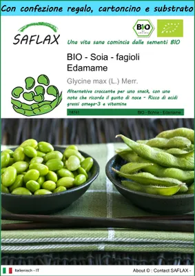 Immagine prodotto di SAFLAX Set regalo -- Soia - fagioli Edamame  - 8 semi - Glycine