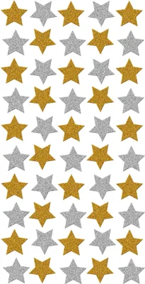 Produktbild von Sticker - 9x17,5 cm - Weihnachten - Glitter-Sticker 50 Sterne