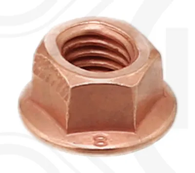 Produktbild von Elring 10 Kupfermuttern M8 x 1,25 Krümmer SW 12 Cu-Mutter Auspuff Selbstsichernd