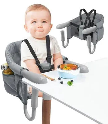 Productafbeelding van Opvouwbare Baby Eetstoel met Veiligheidsgordel - Comfortabele Hoge Stoel voor Kinderen