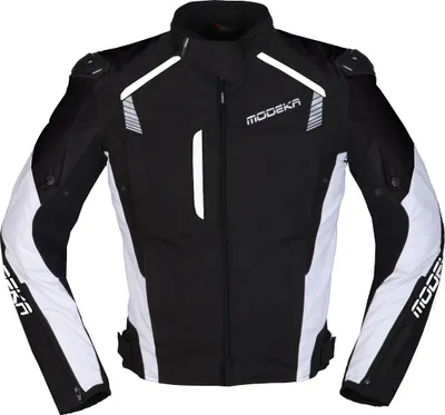Immagine prodotto di Giacca da moto in tessuto Modeka Lineos, bianco/nero, 2XL